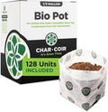 Char Coir Bio Pot, 100% RHP Certified Coco Coir in Fabric Bag for Seed or Clone, Buffered, pH Stable, Low EC, Triple Washed, for Hydroponics, Flowers, Vegetables, Herbs and More, 1/2 Gal