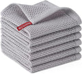BOOMIBOO 6-Pack Kitchen Dish Cloths, 100% Cotton Waffle Weave, Ultra Soft