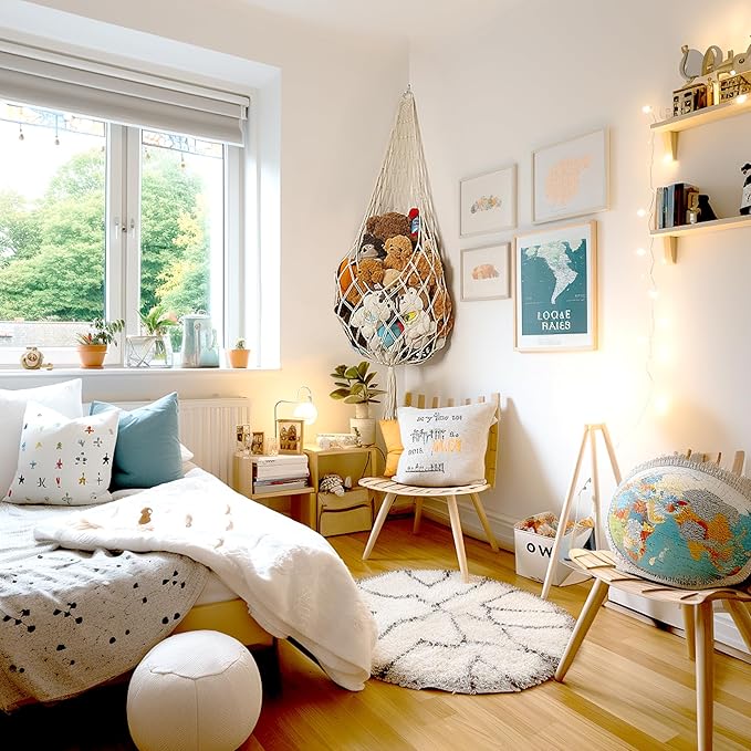 Novel Stuffed Animal Hammock Corner Hanging Net