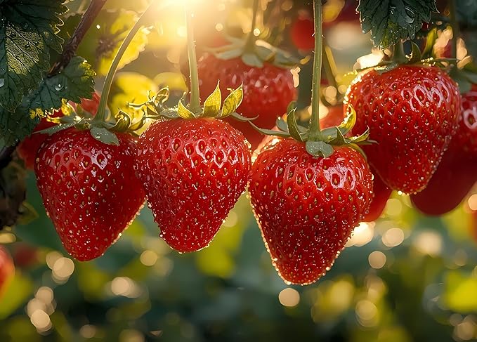 Sugar Berry Red Strawberry Plants for Growing - Prolific New Breed with Huge Yields and Amazing Sweet Flavor (20 Plants)