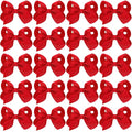 20Pcs 4" Hair Bows,Grosgrain Ribbon Solid Color Hair Bow with Alligator Clips,Hand-made Toddler Red Bows Hair Accessories for Girls Kids Children Little Teen (Red)