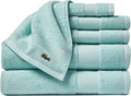 Lacoste Heritage Supima Cotton 6-Piece Towel Set, 2 Bath Towels, 2 Hand Towels