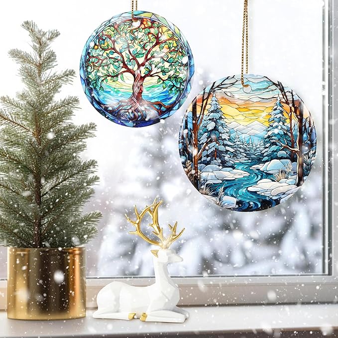 Christmas Ornament, Winter Landscape, Christmas Decoration, Heirloom Keepsake, Holiday Ornaments 2023, Xmas Gift Exchange, Gift Idea, Christmas Tree Ornament