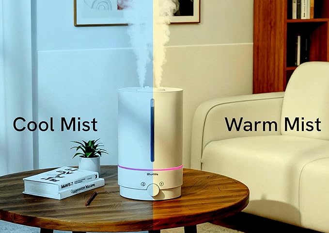 BlueHills Premium Set of Two Large 5000 ML XL and 4000 ML Essential Oil Diffusers Humidifier Combo for Large Room Home with Décor LED Lights Great Gift – White