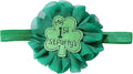 JiaDuo Baby Girls 1st St Patricks Day Headband Bow Infant Green Shamrock Clover Hair Accessories