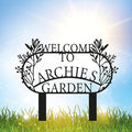 Personalized Metal Garden Sign with Stake, Custom Garden Decor for Outdoor, Custom Family Name Sign, Patio Decorations, Lawn Art, Farmhouse Decorative, Housewarming Gift (CstmDesign3)