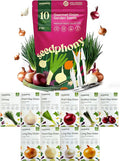 10 Gourmet Onion Seeds for Planting Variety Pack - 2,900+ Non-GMO Heirloom Vegetable Seeds for Growing Indoor & Outdoor: Red Burgundy, Leek, Walla Walla, Grano White & Yellow Sweet Spanish