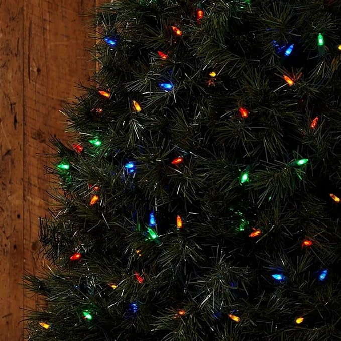 Dazzle Bright Battery Operated Christmas Lights, 2 Pack Total 32Feet 100LED Clear Mini String Lights Waterproof with 8 Modes for Xmas Indoor Outdoor Yard Holiday Wedding Decorations (Multi Color)