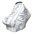 Personalized Baby Car Seat Cover with Name Stroller Canopy Custom Dolphin Carseat Cover Newborn Baby Boy Girl Nursing Cover for Moms First Birthday Gift