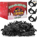 240PCS Extra Strong Magnetic Christmas Light Clips for C9 Socket Transparent Round Halloween Light Hooks for Outside Decor, Fence, Steel Gutters and Roofs Outdoor Patio Lighting, Black