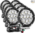 Nilight 5.7 Inch Round 50W LED Driving Light w/ 16AWG DT Connector Wiring Harness 6500LM IP68 Spot Flood Combo Work Lamp for Offroad ATV UTV SUV Motorcycle Truck Tractor Boat (Pack of 4)