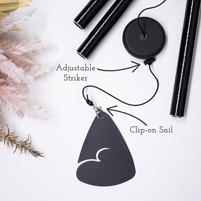 Personalized Listen to The Wind Pet Memorial Wind Chime (44" Black)