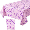 Oudain 2 Pcs Kpop Theme Pink Purple Lightning Crack Print Holographic Party Tablecloth 54 x 108 Inch Disposable Rectangle Table Cover for Anime Korean Kpop Theme Birthday Decoration