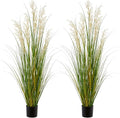 Artificial Plant, 47in Tall, 2pk Grass, Faux House Plants in Pot, Indoor Decorative Flowers &Greenery for Home and Office, Ideal Housewarming Gift