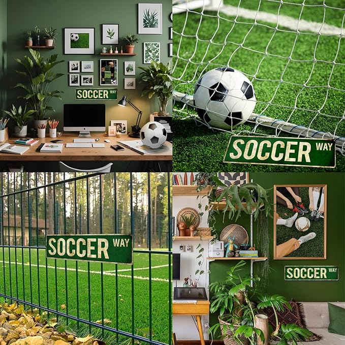 Rasonus Soccer Gifts for Boys 8-12 Men Soccer Poster Wall Decor for Girls Room, Vintage Sports Decor Teen Boys Birthday Christmas Wall Art for Bedroom Man Cave