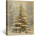 Framed Christmas Pictures Wall Decor,Vintage Pine Tree Prints,Winter Christmas Canvas Wall Art Decoration for Bedroom Bathroom Living Room Rustic Xmas Holiday Gifts (Christmas Tree 2, 12'' X 16'')