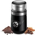 SHARDOR Electric Super Silent Blade Coffee Grinder, Timed Grind Control Rotary Knob, Adjustable Coarse to Fine for Coffee Beans, Spices & Herbs, with 1 Removable Stainless Steel Bowl, Black