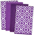 DII Cleaning Collection Multi-Purpose Microfiber, Eggplant Lattice, Dishtowel