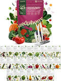 25 Gourmet Garden Vegetable Seeds Variety Pack - 14,965+ Non-GMO Heirloom Vegetables Seeds for Planting Indoor&Outdoor Home Garden Seeds - Gardening Seed Packets for Planting Vegetable Seeds