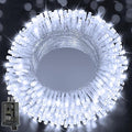 Ollny Christmas Lights 200LED 60FT Indoor, Cool White Connectable Plug in String Light Outdoor, 8 Modes Waterproof Timer LED Fairy Lights for House Outside Bedroom Patio Balcony