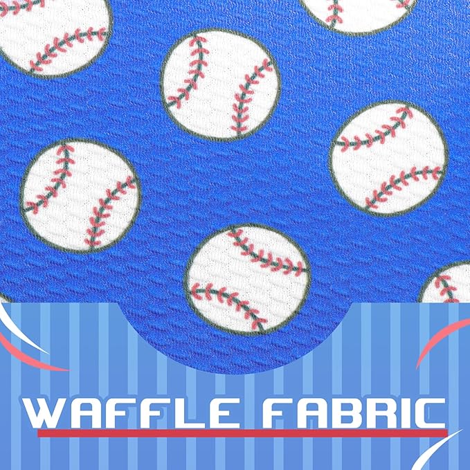 YanJie 6" 2PCS Baby Girls Headbands Baseball Bow Blue Sports Headbands Softball Handmade Hairbands Game Day Hair Accessories Costume Gift