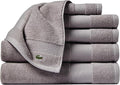 Lacoste Heritage Supima Cotton 6-Piece Towel Set, 2 Bath Towels, 2 Hand Towels