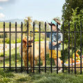 Metal Garden Fence 36" Wide x 28" High, 5 Panels (4 Panels + 1 Gate), Total 11.6 feet, Metal Border Folding Fence, Landscape Fencing Dog Fence Pet Fence for Flower Bed, Yard, Animal Barrier
