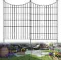 10 Panels Garden Fence Dog Fence Outdoor for Yard, 40in H x 23.6ft L Rustproof Metal Fencing with Ground Stakes | No Dig Animal Proof Containment for Pets/Rabbits | Durable Patio Security Panels