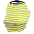 JLIKA Baby Car Seat Covers - Stretchy Infant Canopy and Nursing cover for breastfeeding newborns infants babies girls boys best shower gift maternity apron infinity scarf carseats (Yellow/Grey Stripe)