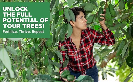 Avocado & Citrus Tree Fertilizer for Indoor & Outdoor Plants | Quick-Release Nitrogen - Citrus Fertilizer (3 Quarts)