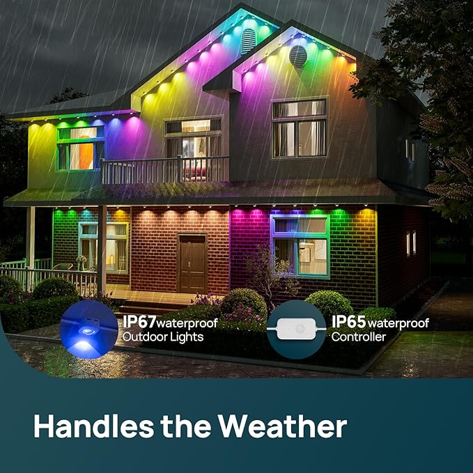 Linkind Permanent Outdoor Lights HP5,Smart AI RGBTW 100ft Christmas Lights Outdoor, 85 Scenes Modes for Daily Holiday Christmas Decorations,IP67 Waterproof, Works with Alexa,Google Assistant