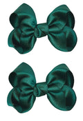 3 Inch Baby Girl Hair Bows Clips Hairpin Headwear Little Teen Toddler Girls Kids Teens Toddlers Hair Accessories - Set of 2 (Green)