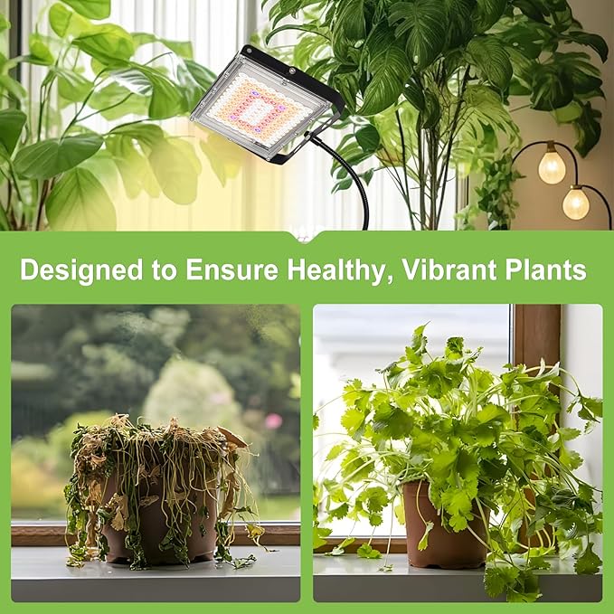 LBW Stand Grow Lights for Indoor Plants, Full Spectrum 96 LEDs Plant Grow Light, Upgraded Floor Grow Lamp with Adjustable Tripod Stand 21-68in, On/Off Switch,Ideal for Tall Large Houseplant Growing