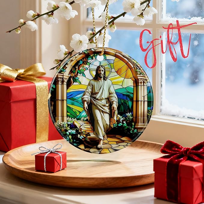 Jesus Ornament for Christmas Tree, Christian Religious Ornament, Christmas Ornaments, Christian Home Decor | Lord Jesus Gifts, Religious Gifts, Gift Exchange & Gift Idea, Giftbox Included