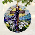 Cross Ornament | Christian Christmas Ornaments, Religious Christmas Decorations, Hanging Ornaments for Tree | Religious Decor, Christian Faith Gifts | Easter Gifts, Baptism Gift, Confirmation Gift