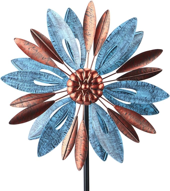 WONDER GARDEN Wind Spinners Outdoor - Metal Wind Spinner Windmill, Kinetic Wind Sculpture & Spinners for Yard Patio Lawn Decor