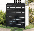 HOMSPARK Fence Privacy Screen Decorative Garden Fence Panels Multi-Purpose, No Dig Animal Barrier Fence Air Conditioner Fence Panels for Outside Yard Patio Pool, 45.7" W x 52" H, 1 PCs, Black