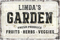 Custom Garden Fresh Produce Sign, Personalized Rustic Name for Backyard, Farm and Christmas Décor Sign, 12x18 Inches, Rust Free .063 Aluminum, Fade Resistant, Made in USA by Sigo Signs