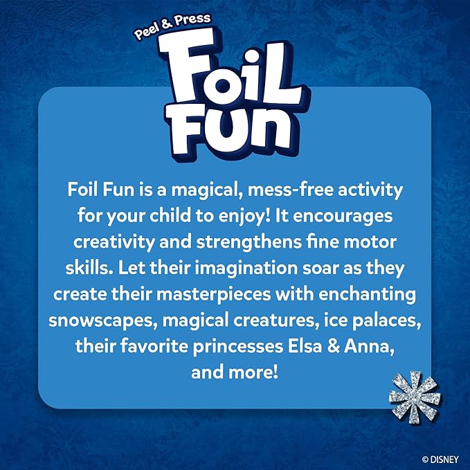 Skillmatics Foil Fun - Disney Frozen, Mess-Free Art, Craft Kits & Supplies, DIY Creative Activity, Travel Toys, Christmas Gifts for Fans of Elsa, Anna, Olaff, Girls, Boys, Ages 4, 5, 6, 7, 8, 9