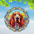 Bloodhound Yard and Garden Wind Spinner, Unique 3D Hanging Bloodhound Dog Wind Spinner