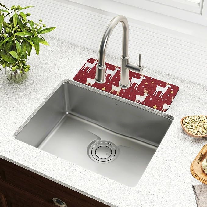 Kitchen Sink Splash Guard 2 PCS 30 Inch Sink Faucet Mat Splash Guard