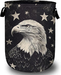 Black Eagle Laundry Basket, Foldable Waterproof Laundry Hamper Tote Bag Dirty