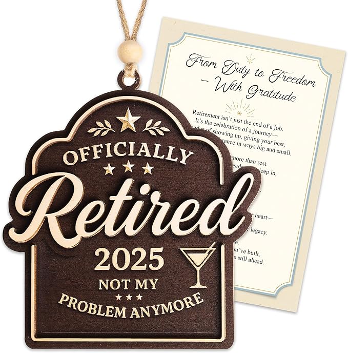 Chritsmas Ornament 2025 - Retirement Ornament - Retired Gifts for Men - Retirement Gift for Woman - Retired Gift