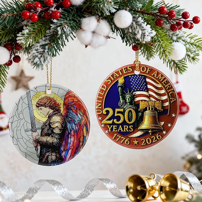 Archangel Michael Ornament | Christmas Ornaments, Christmas Tree Ornaments, Holiday Decor, Warrior Angel Decor | Religious Gifts, Christian Gifts | Faithful Gift, Spiritual Guardian Gift