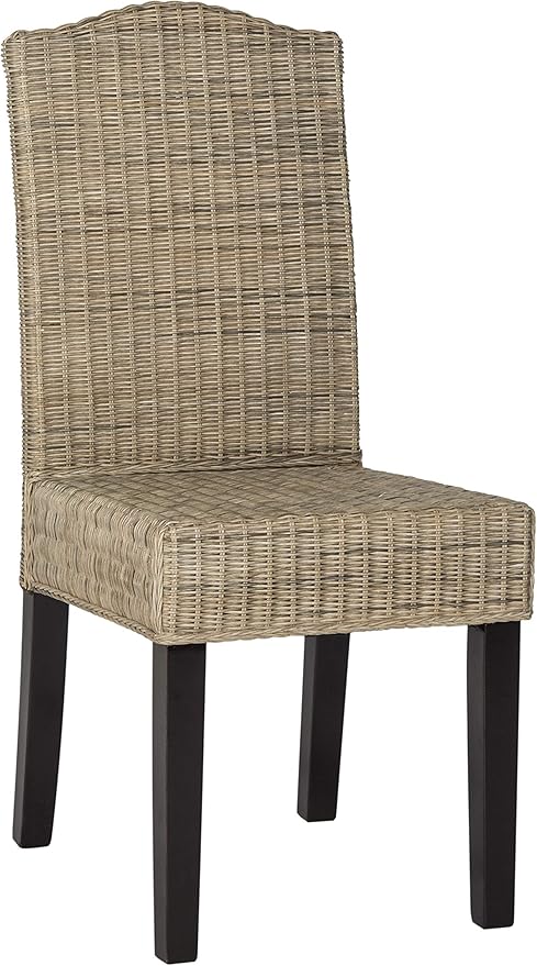 SAFAVIEH Home Collection Odette Grey Wicker Dining Chair