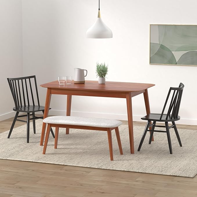 POLY & BARK Talia Dining Chair, Ash Wood, Black