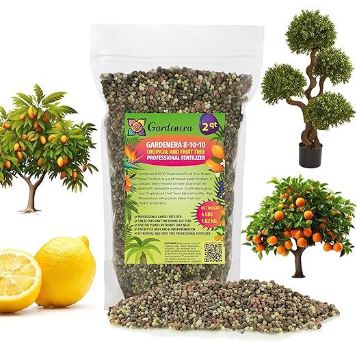 𝐏𝐑𝐎𝐅𝐄𝐒𝐒𝐈𝐎𝐍𝐀𝐋 8-10-10 Professional Fertilizer for Banana, Flowering, and Fruit Trees, Ornamentals - Boosts Flowering & Fruiting - for Indoor & Outdoor Plants (2 QUARTS)