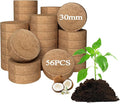 56 Pcs 30mm Compressed Coconut Coir Potting Soil,Coco Coir Pellets for Plants,Coco Fiber Pellets for Planting, Garden, Bonsai, Vegetables & Flower