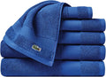 Lacoste Heritage Supima Cotton 6-Piece Towel Set, 2 Bath Towels, 2 Hand Towels
