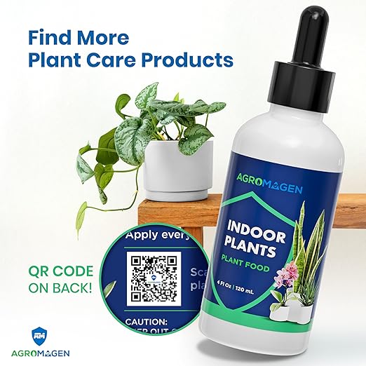 Indoor Plant Food with Essential Nutrients & Chelated Micronutrients, Liquid Fertilizer 4 fl.oz.